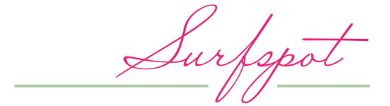 Die Grafik zeigt den Schriftzug "Surfspot".